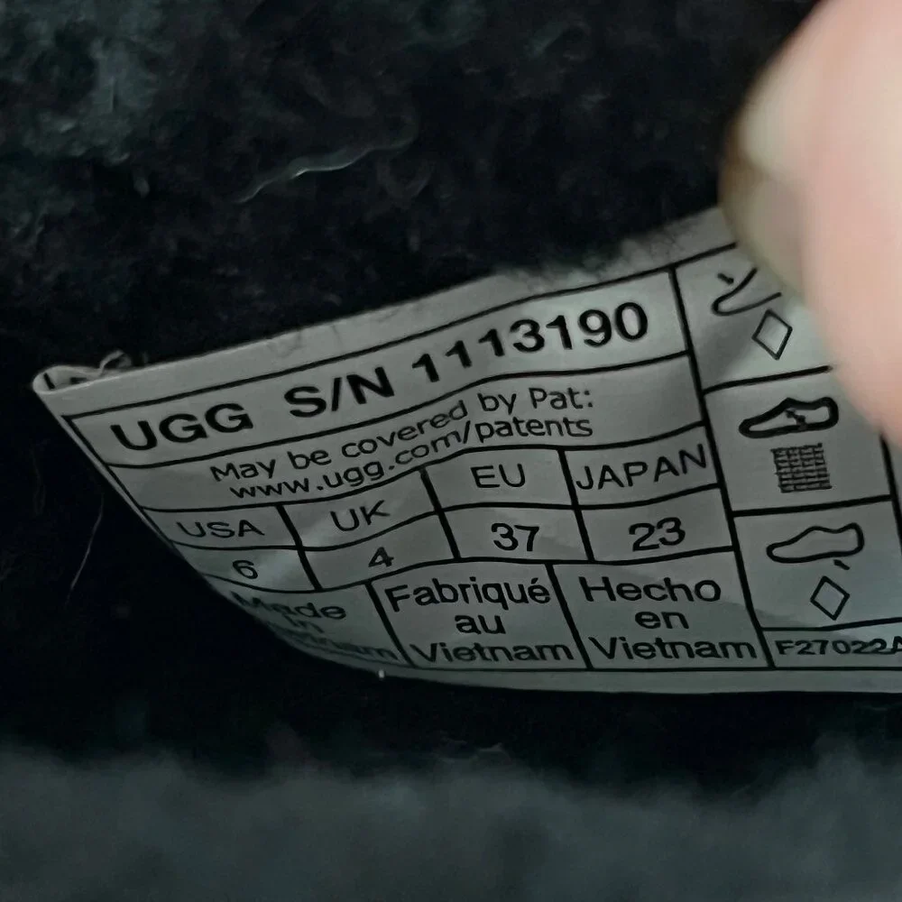 Womens Ugg size 6 Black CLASSIC CLEAR MINI Ankle Rain Snow Boots [1113190-BLK] - Picture 5 of 15